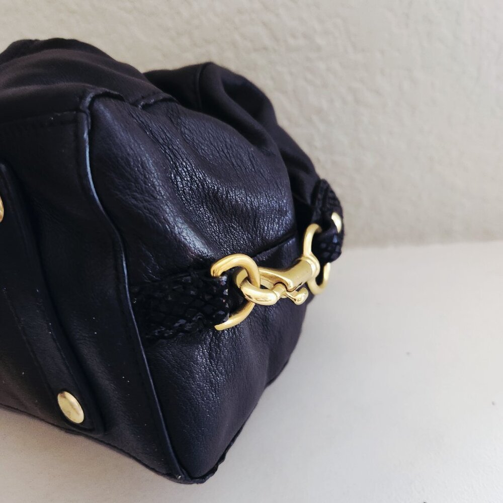 Euc Coach Ashley Black Leather Python Snakeskin 2… - image 8